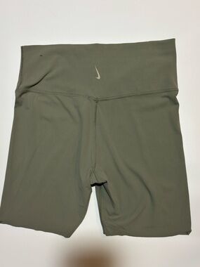 Nike Olive Green High-Waist Bike Shorts